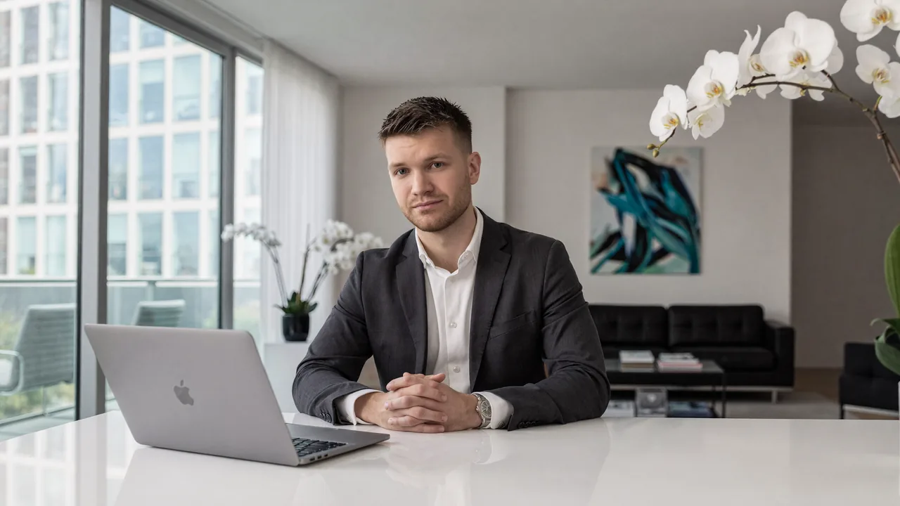 Maximilian Bossow, founder and CEO of VonaxAI, in the studio