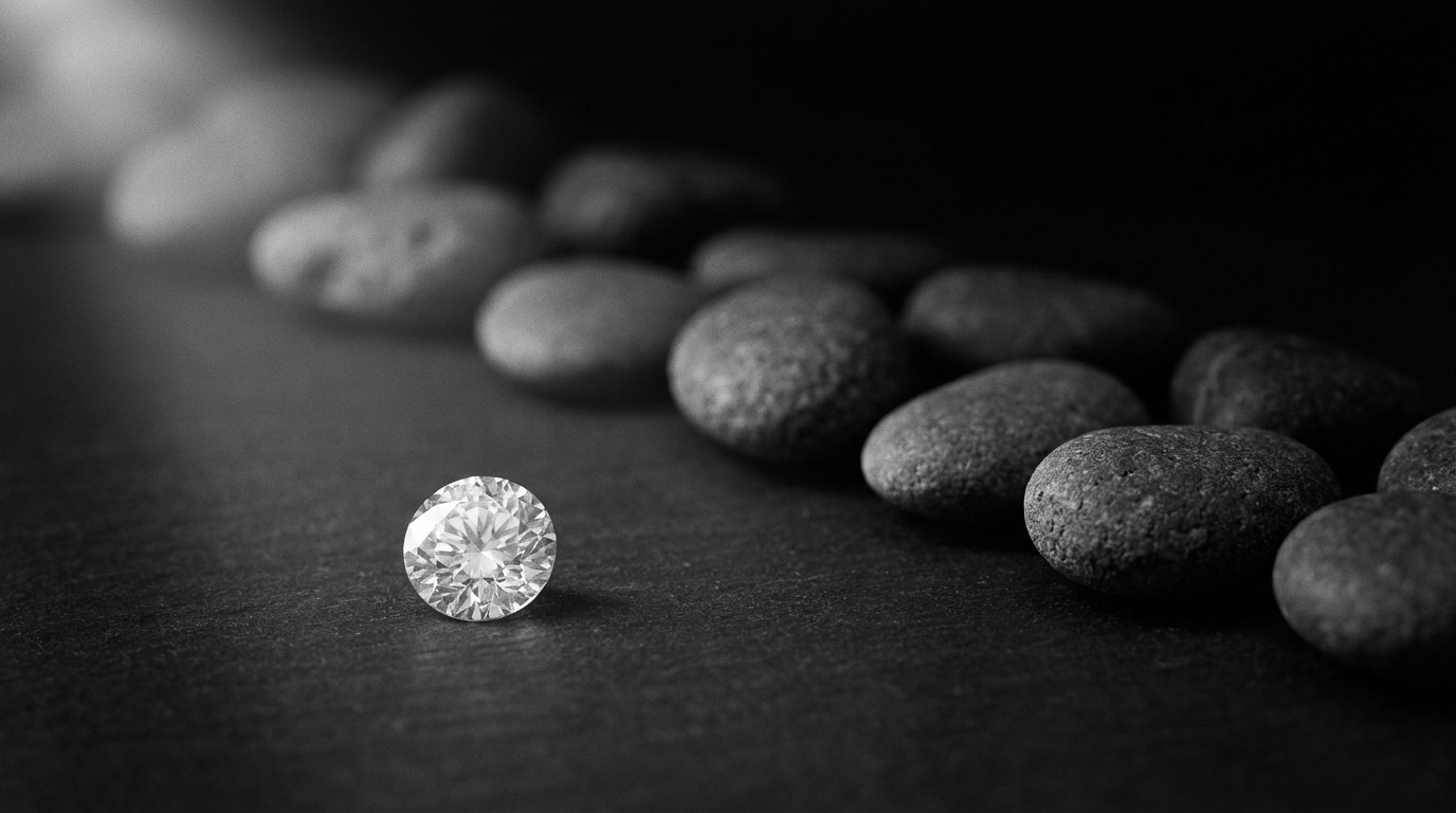 One diamond among many ordinary stones